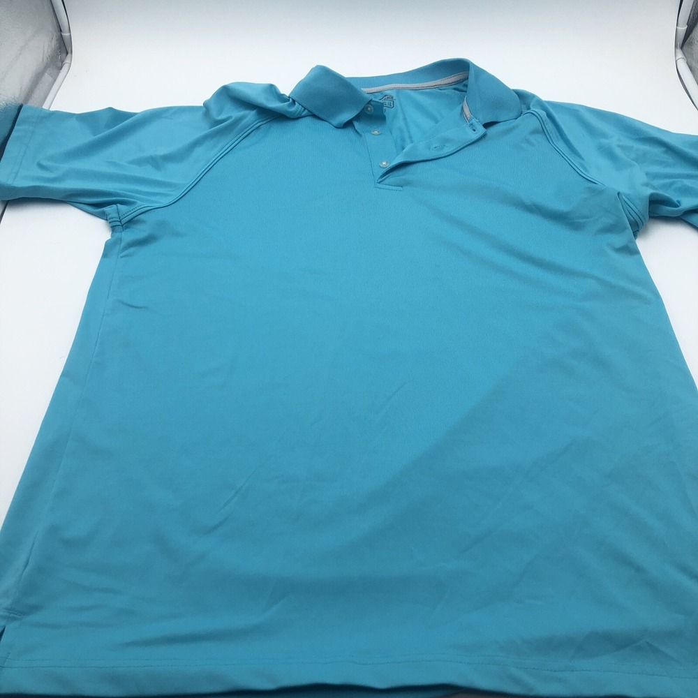 Slazenger Golf Shirt Polo Blue Size Large 94% Polyester 6% Spandex Preowned